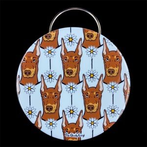 Brown Doberman Pinscher Dog Bottle Opener Key Ring Handmade Accessories